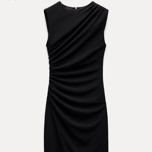 NWOT Zara Draped Midi Dress